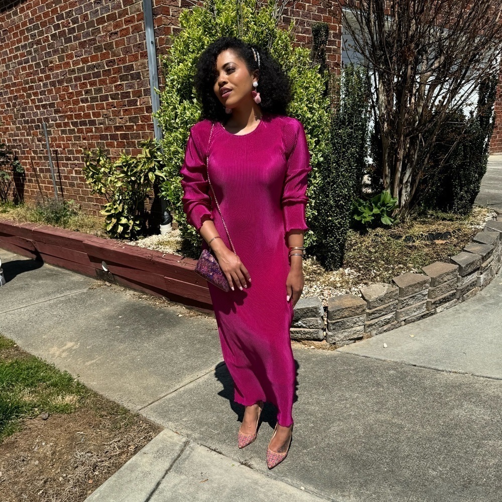 Long sleeve thin dress